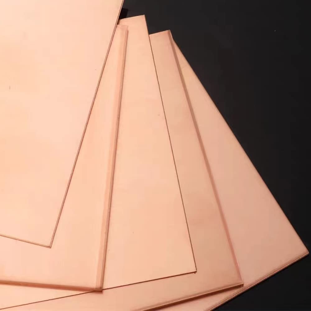 4 Pcs 99.9% Pure Copper Sheets 6″ x 6″, 28 Gauge, Double-Sided for Crafting & Re