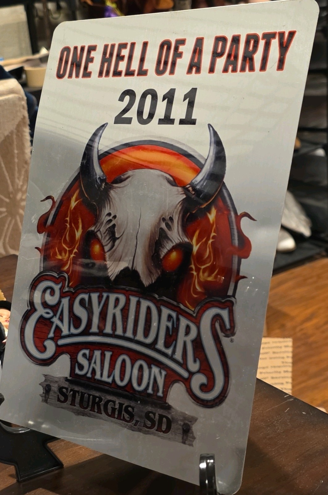 EasyRiders Saloon Sturgis SD 2011 Aluminum Metal Sign/Plate 9 x 12 in