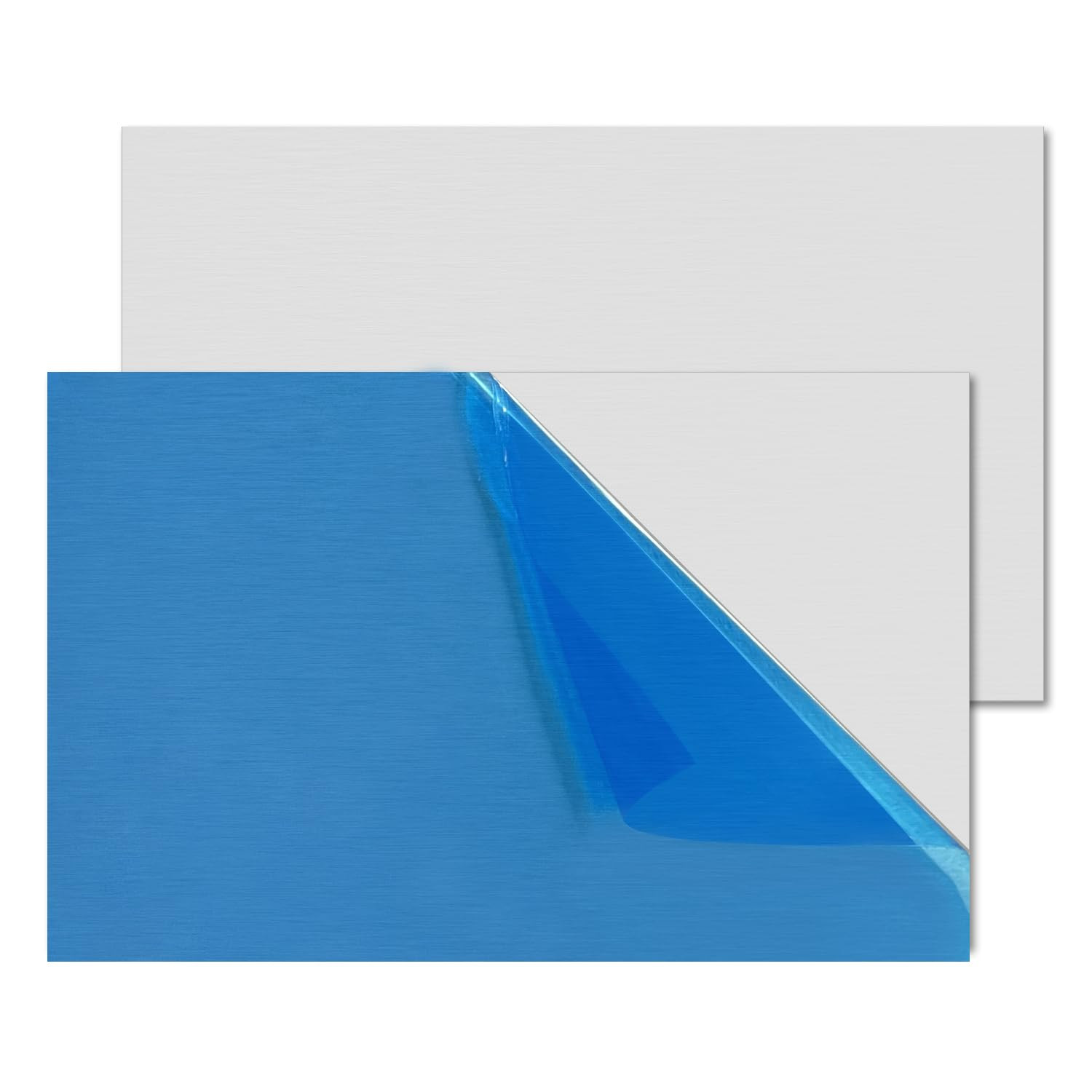 2 Pack 6061 T651 Aluminum Sheet 4″ x 6″, 14 Gauge (2mm) Metal Plate with Protect