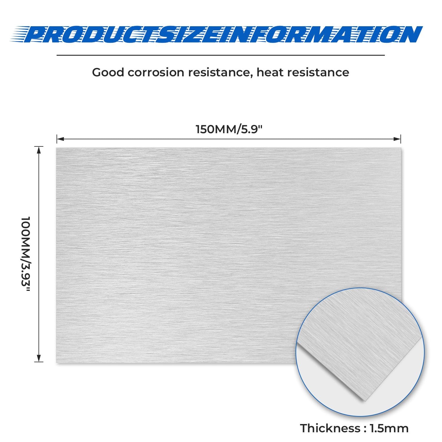 2 Pack 6061 T651 Aluminum Sheet 4″ X 6″, 14 Gauge (2Mm) Metal Plate with Protect