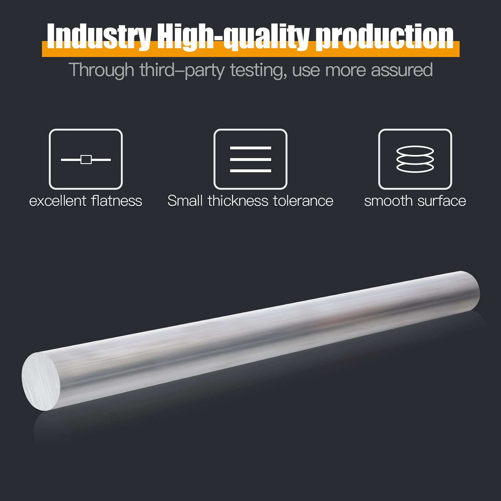 2 PCS 1 Inch Diameter Round Aluminum Rod 13 Long 6061 Bar T6511 Solid Stock