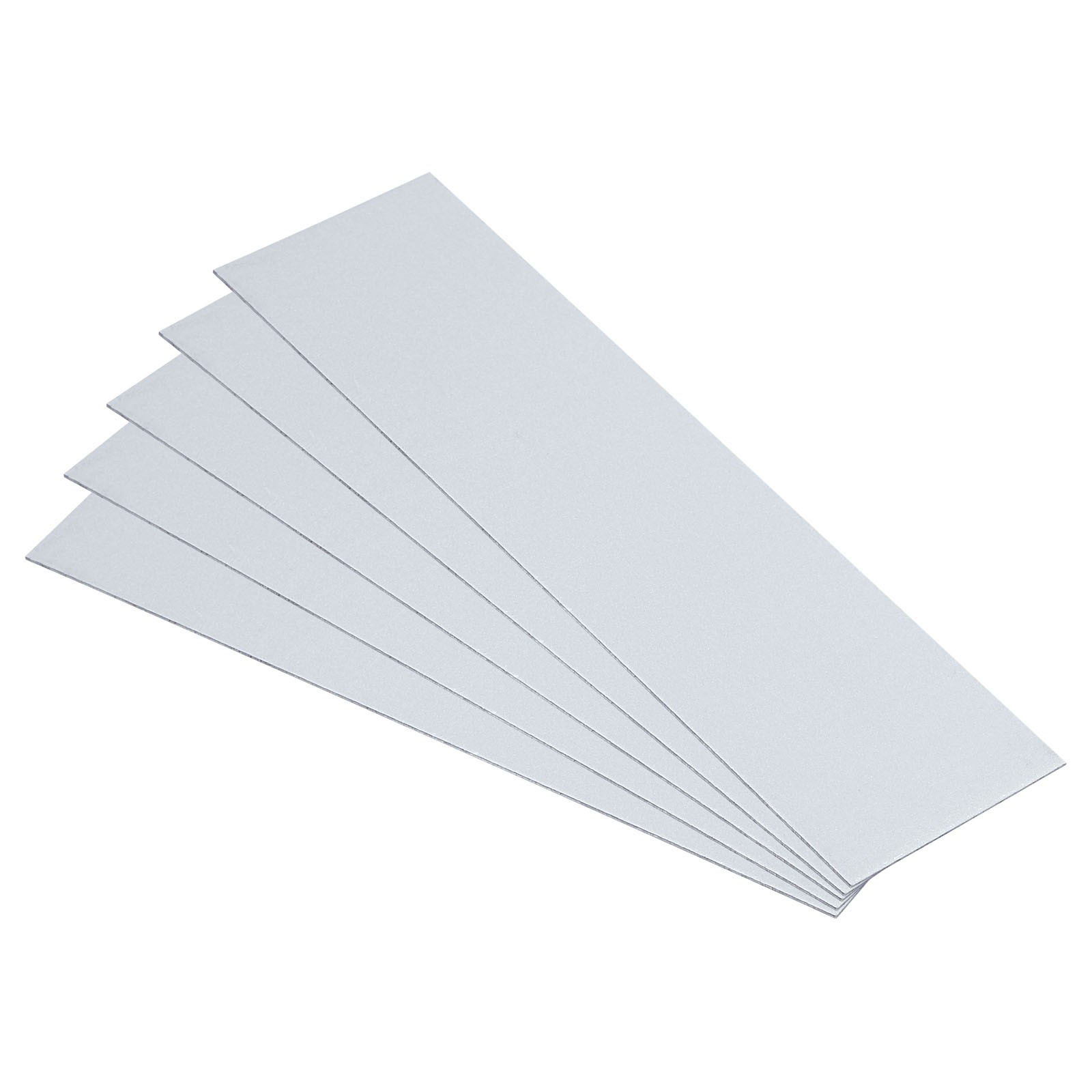 5pcs Galvanized Steel Sheet, 10x3cm Metal Sheet Plate Panels 0.5mm Thick