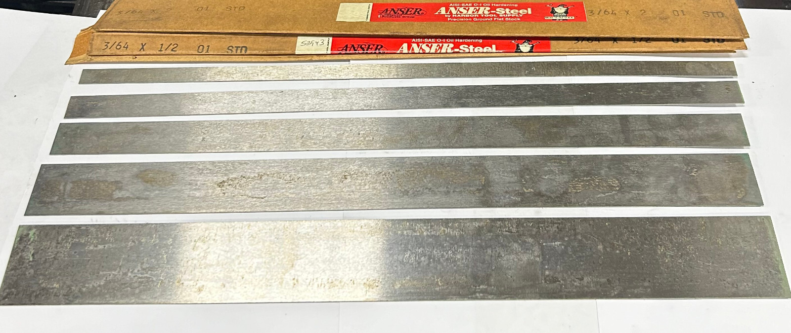 3/64″ X 1/2″, X 3/4, X 1, X 1-1/2, X 2 X 18″ 5 Size Bundle O-1 FGS Regular