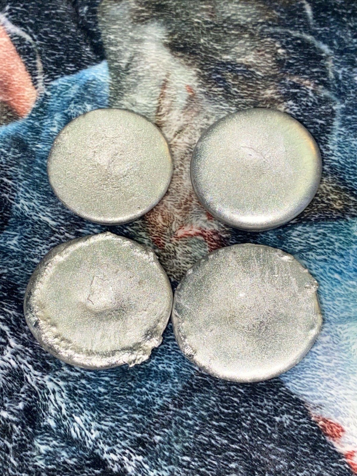 2 Pound TIN/Pewter metal round ingots 95% pure tin for crafts/casting