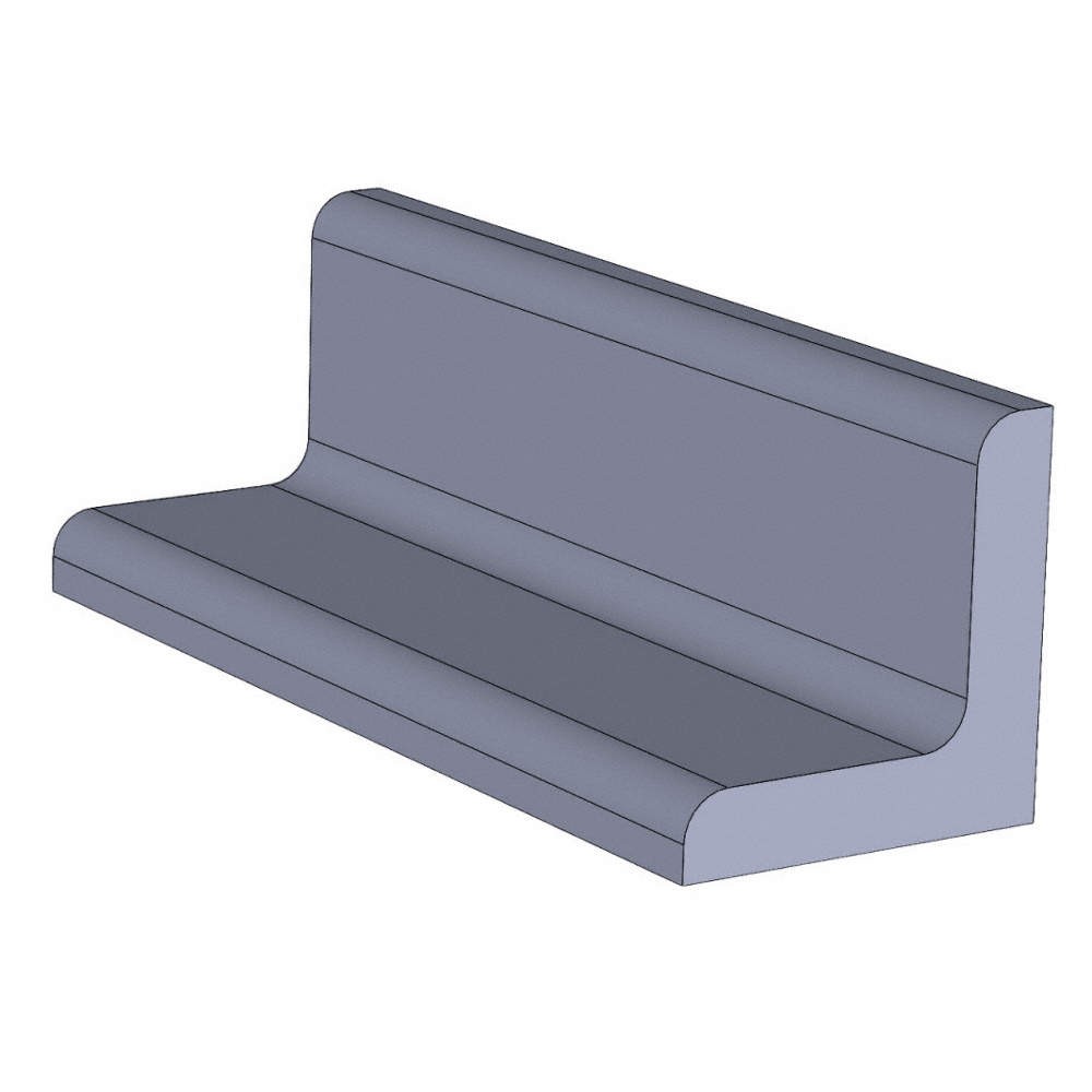 GRAINGER APPROVED 2EYP9 Angle Stock,Aluminum,4 ft Overall L 2EYP9