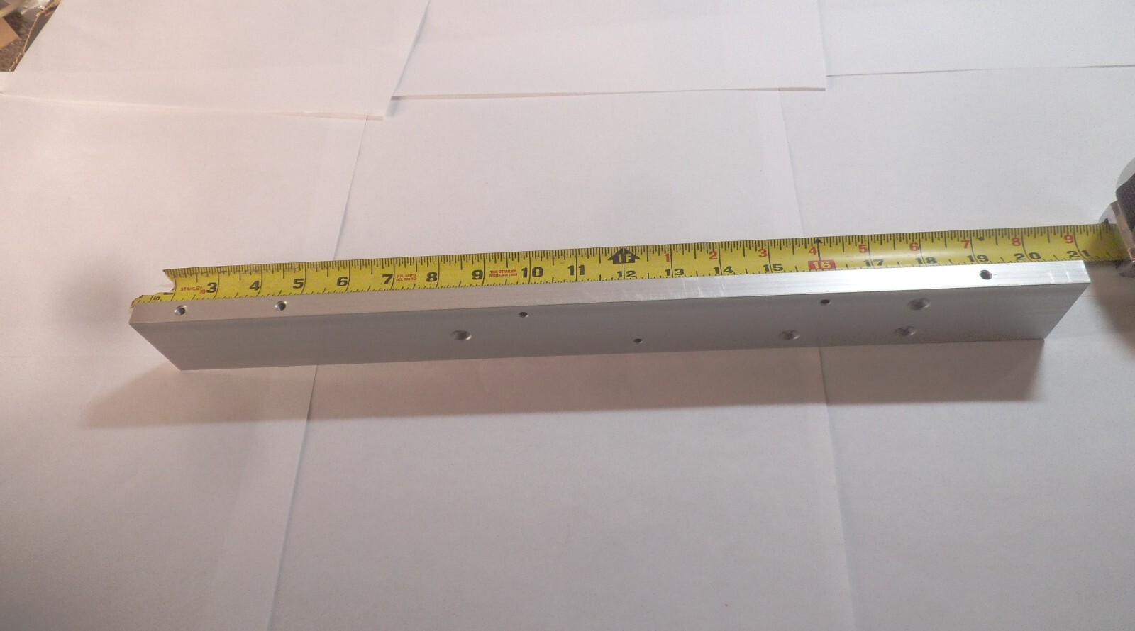 Aluminum bar stock, 17-1/4″ long x 2″ wide x .475 thick