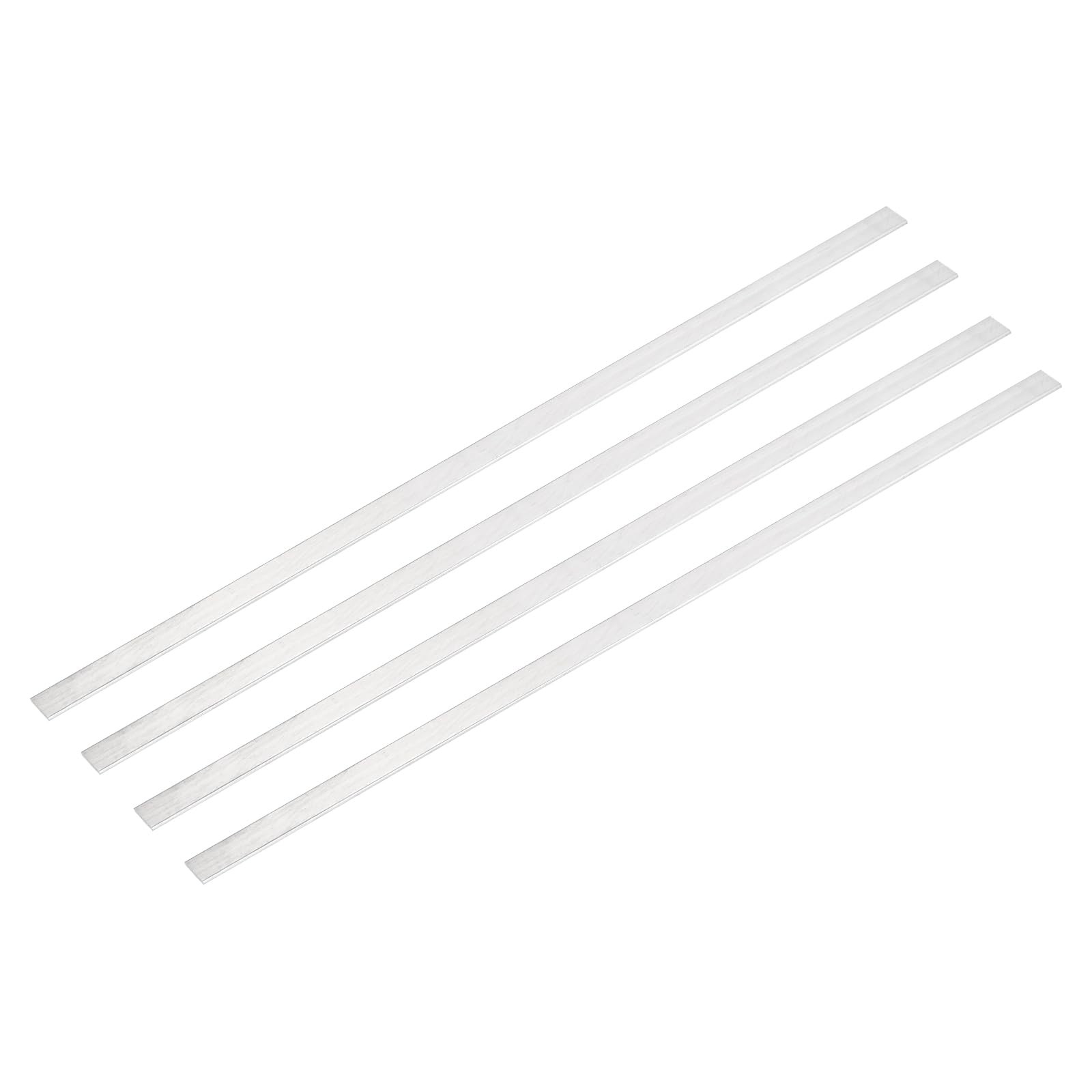 MECCANIXITY 4 Pcs Square Aluminum Flat Bar, 1/16″ (1mm) Thick x 3/8″ (10mm) W…