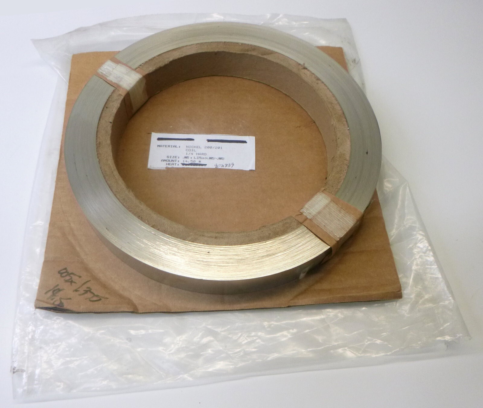National Electronic Alloys (NEA) Nickel 200/201 Coil, 0.005″ x 1.375″, 14.5 lbs.