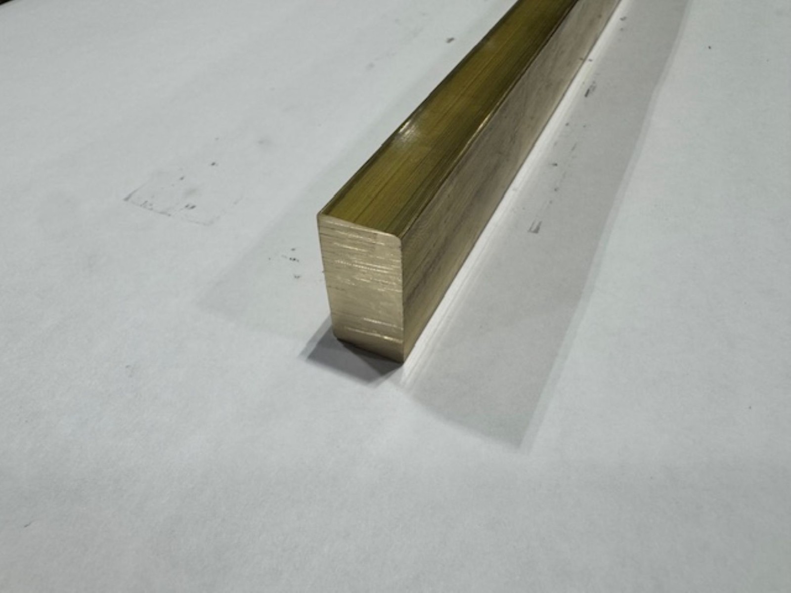 1/2″ x 1″ C360 Brass Flat Bar x 4″ Long, Half Hard, Free Cutting, Mill Stock