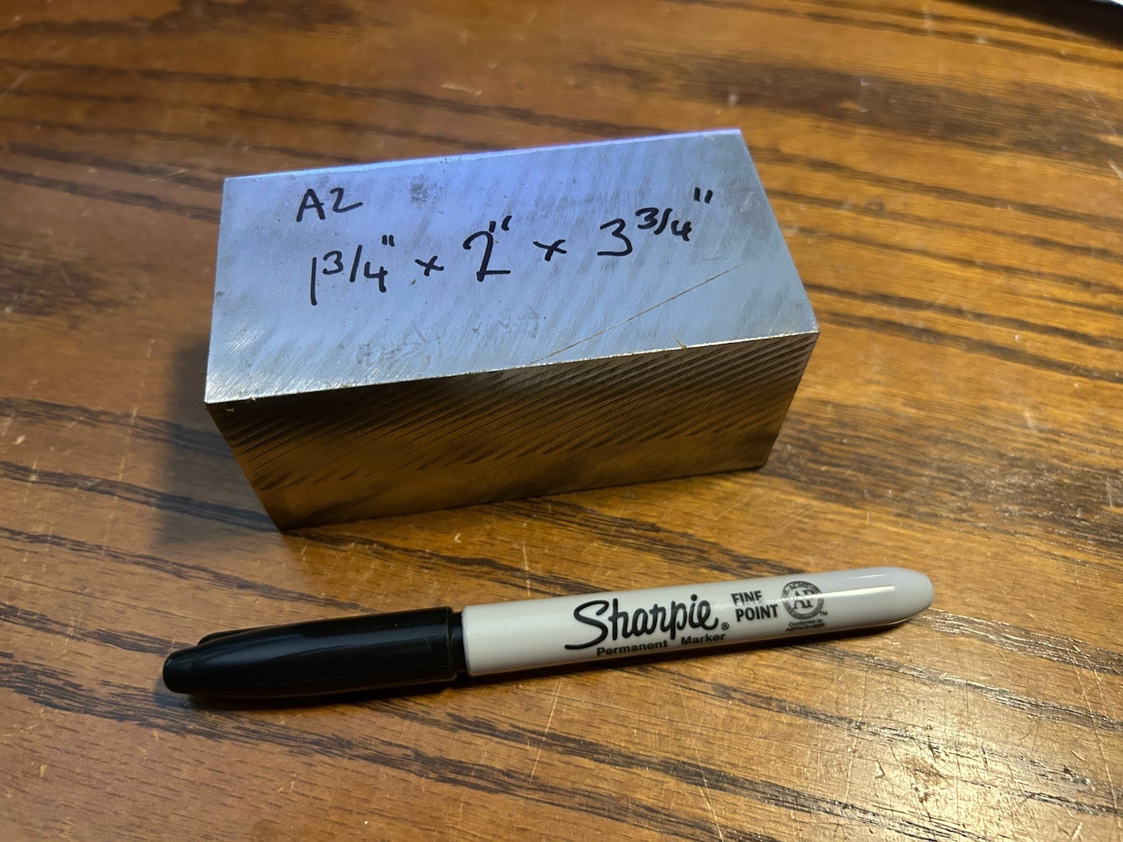 A2 Tool Steel, 1-3/4″ x 2″ x 3-3/4″, Flat Bar, Machine Stock