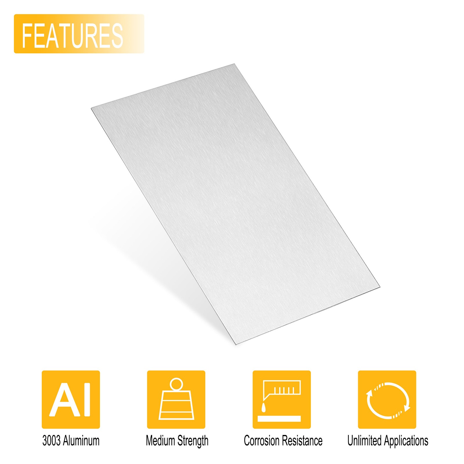 300mm x 150mm x 1mm Thickness Aluminum Sheet 3003 Aluminum Plate New