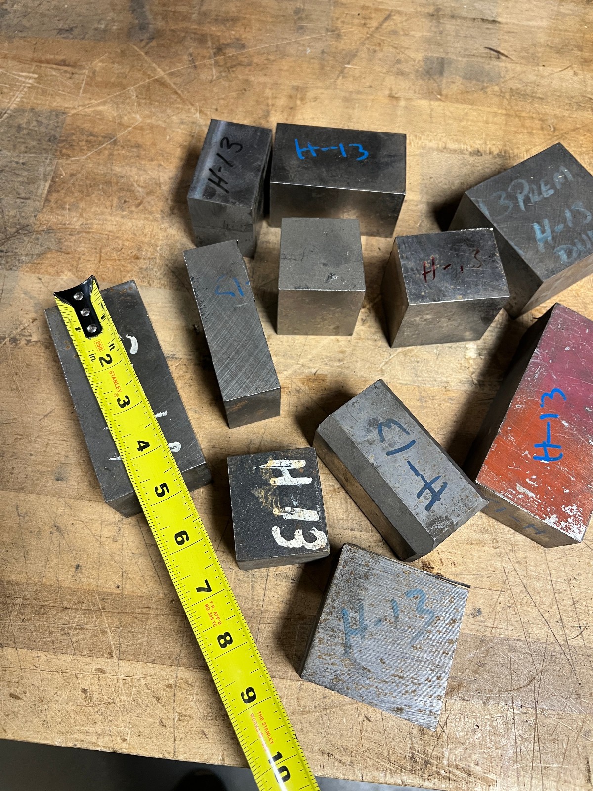 H13 Tool steel flat square bar mill stock machine shop misc cut off lot 33+ lbs
