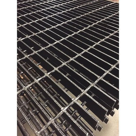 Zoro Select 20125S075-C2 A1011 Carbon Steel Rectangular Grating, Smooth, 24 In