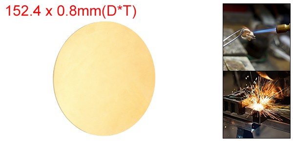 0.03″(0.8mm) Thick 6″(152mm) Dia Brass Round Plate H65 Brass Round Sheet
