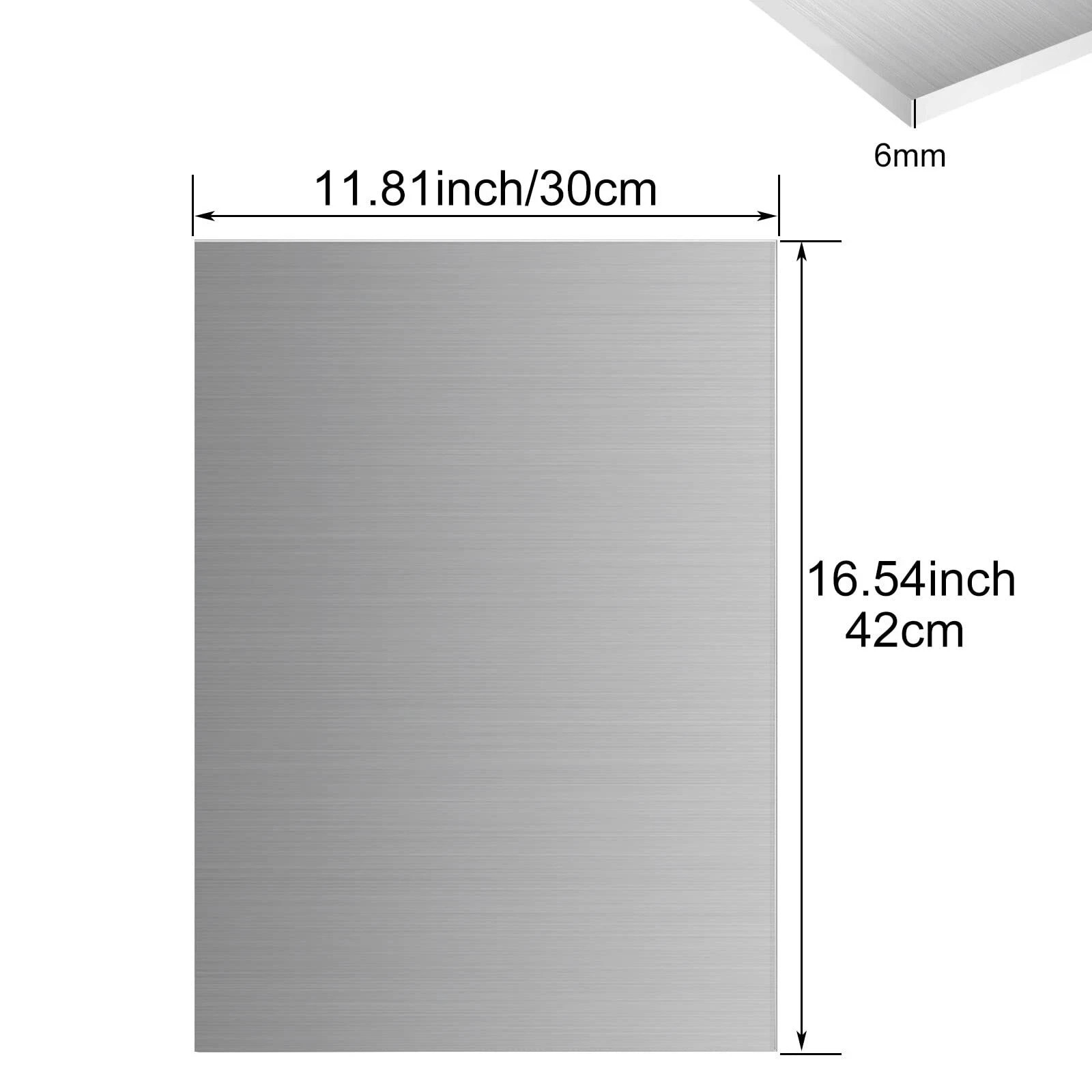 5052H32 Aluminum Sheet Metal 12x17x1/4 Inch Thickness Large Aluminum Plate Co…
