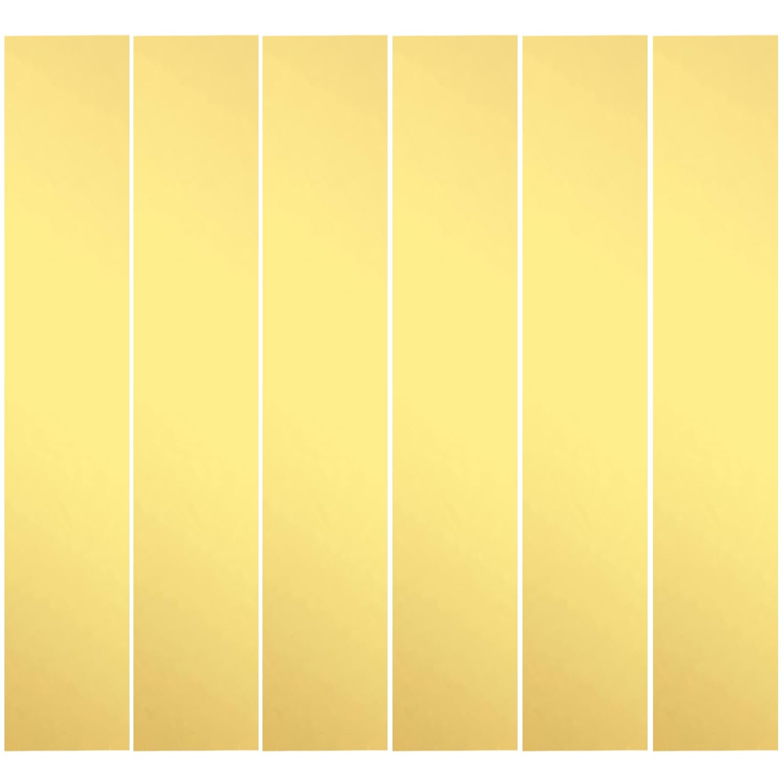 6 Pcs 6″x1″ Brass Strip Brass Shim Stock Assortment Kit Metal Shims Brass Sheet
