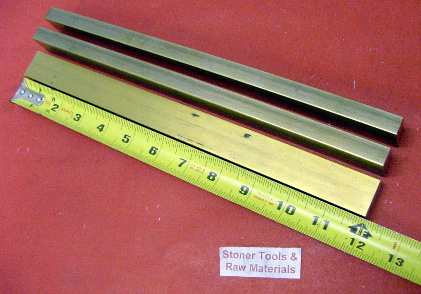 3 Pieces 1/2″ x 1″ C360 BRASS FLAT BAR 12″ long Solid Mill Stock H02 Cut New