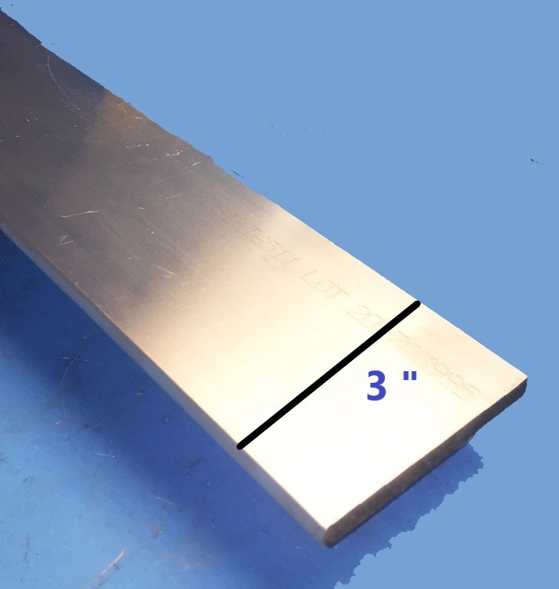 1/4″ x 3″ x 24″-Long 6061 T651 Aluminum Flat Bar– .250″ x 3″ 6061 Aluminum Flat