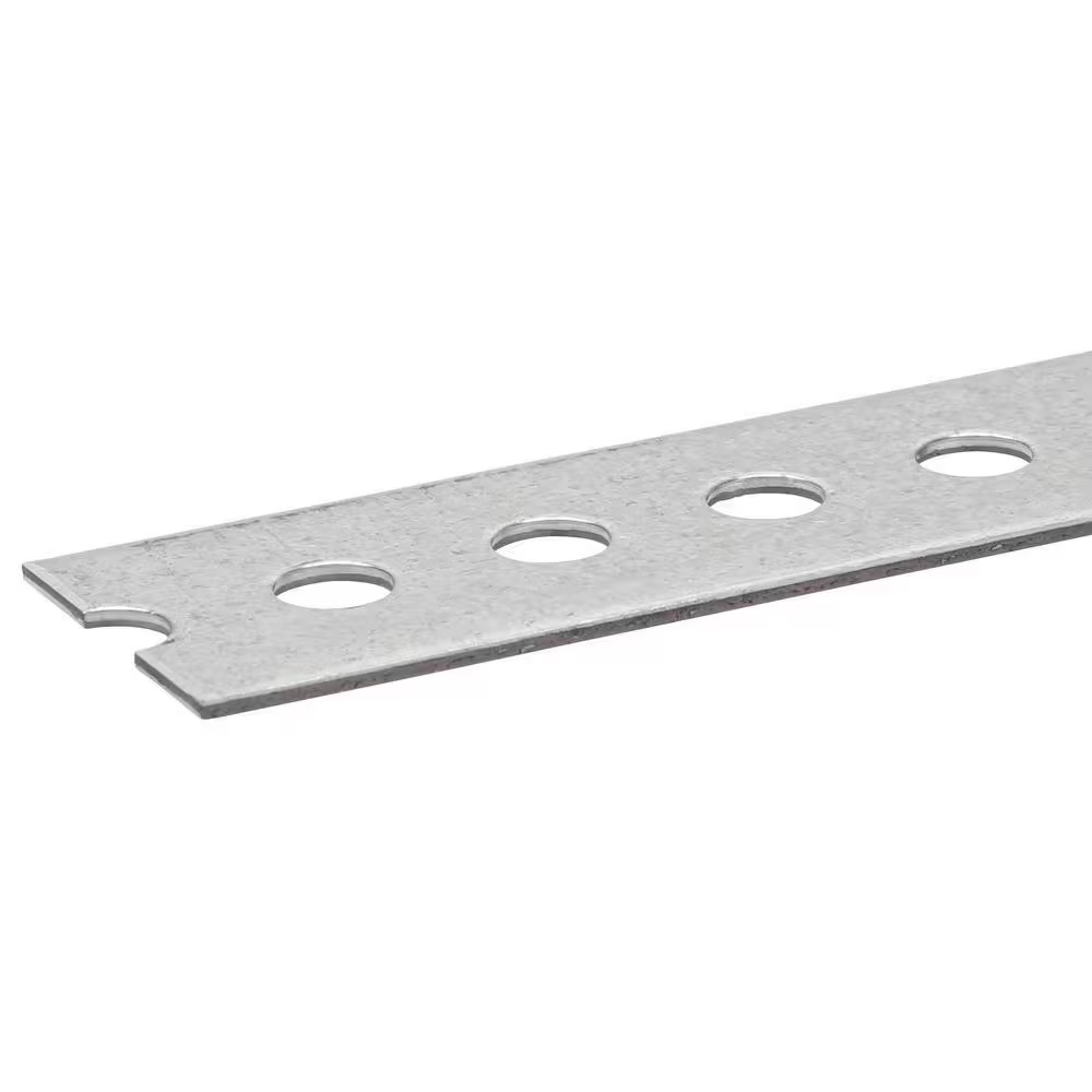 1-3/8 In. X 6 Ft. – 16 Gauge Thick Zinc Plated Perforated Steel Flat Bar