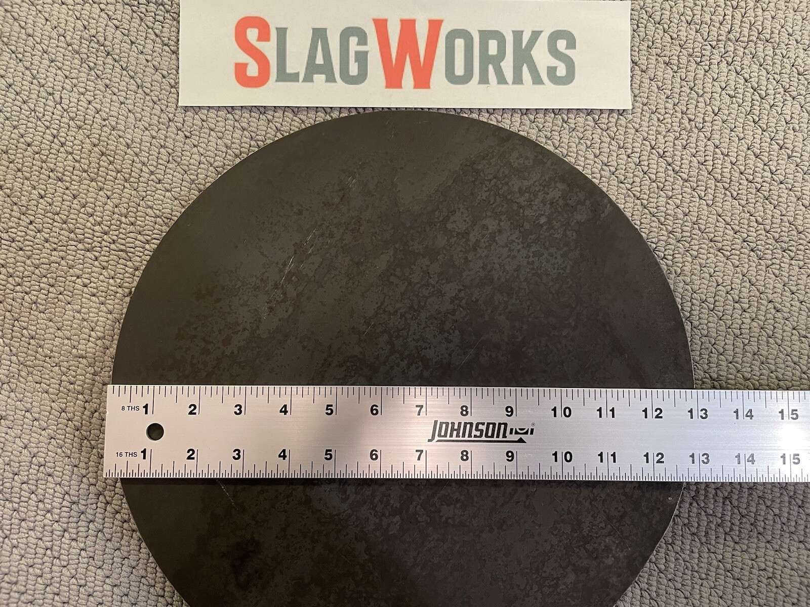 13 inch disc 3/8 inch thick steel plate 3/8”x13” disc A36 Hot Roll .375 Thick
