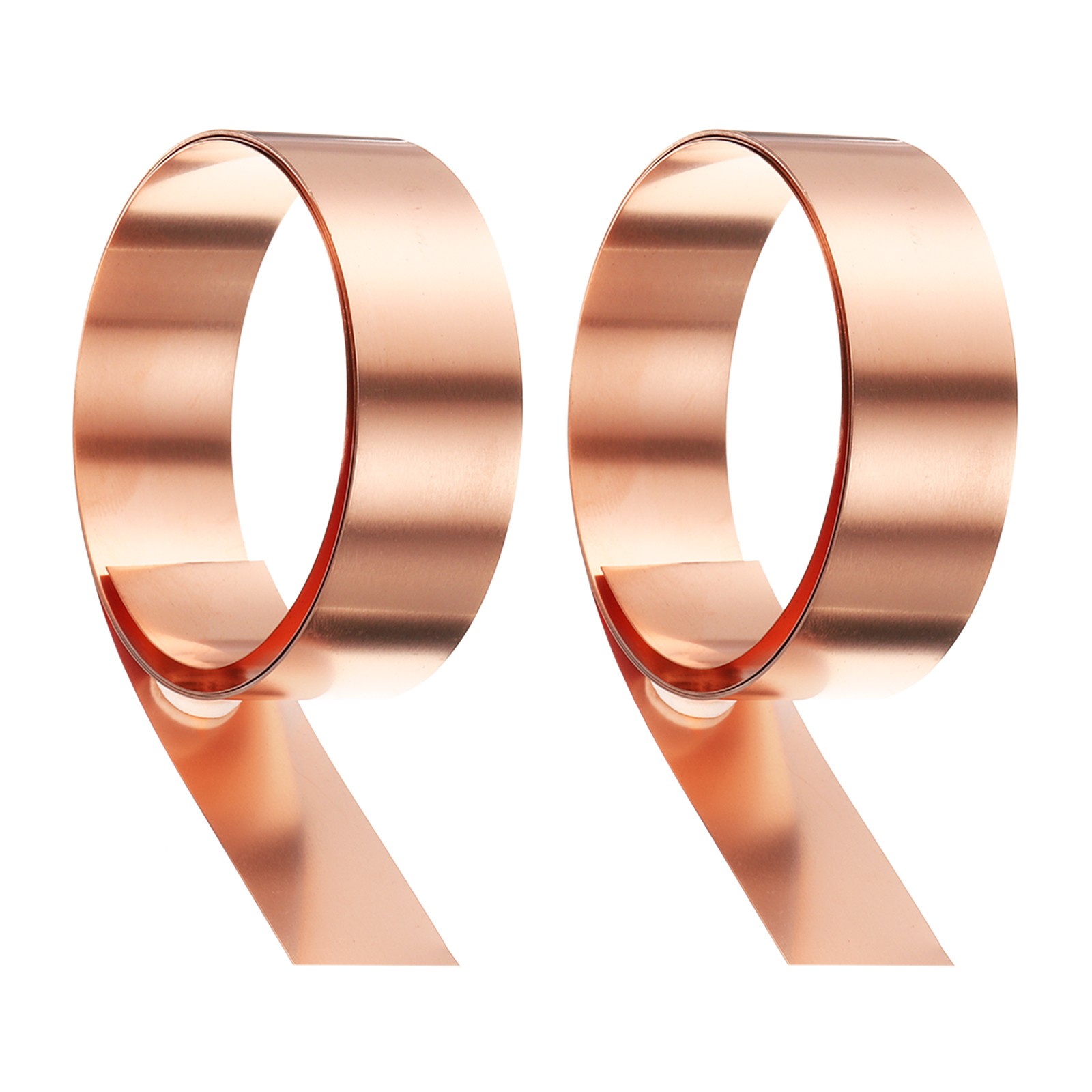 2pcs Copper Sheet Roll 0.1mm Thick Copper Flashing Strip (0.8″ Width x 3.28ft)