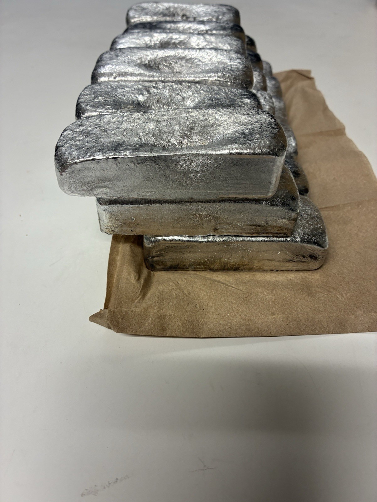 Aluminum metal Ingots Hand Poured Bars Roughly 6.99-7 Lbs!