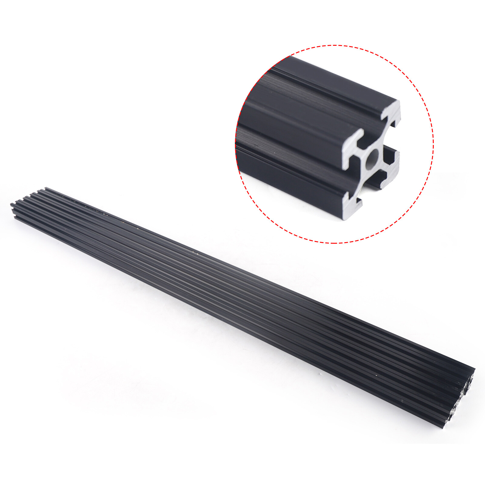 10 Pack Set 2020 Black T-Slot Aluminum Extrusion For CNC 3D Printer – 10X 1M
