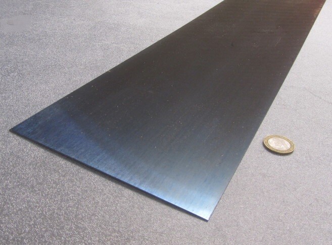 1095 Hard Blue Tempered Spring Steel Shim .010″ Thick x 6.00″ Wide x 12″ Long