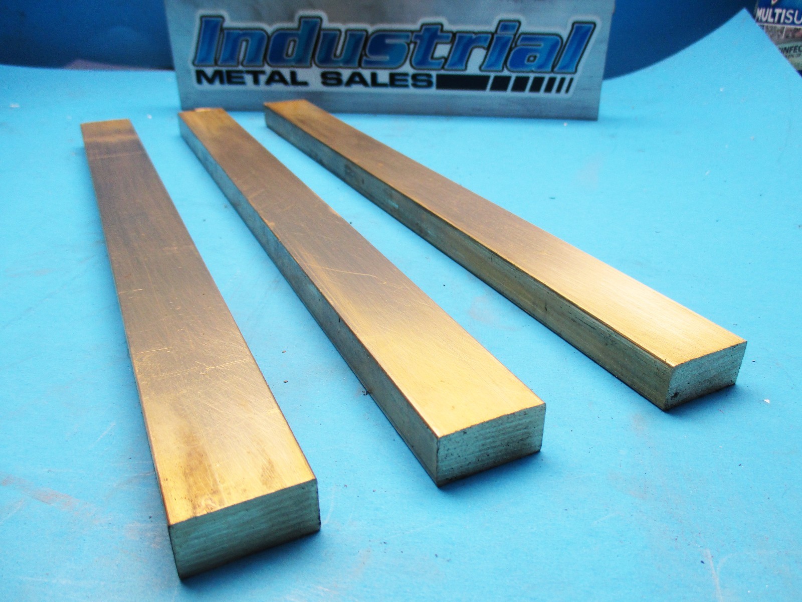 1/2″ x 1″ x 12″-Long 360 Brass Flat Bar — .500″ x 1.0″ 3 PACK MILL STOCK