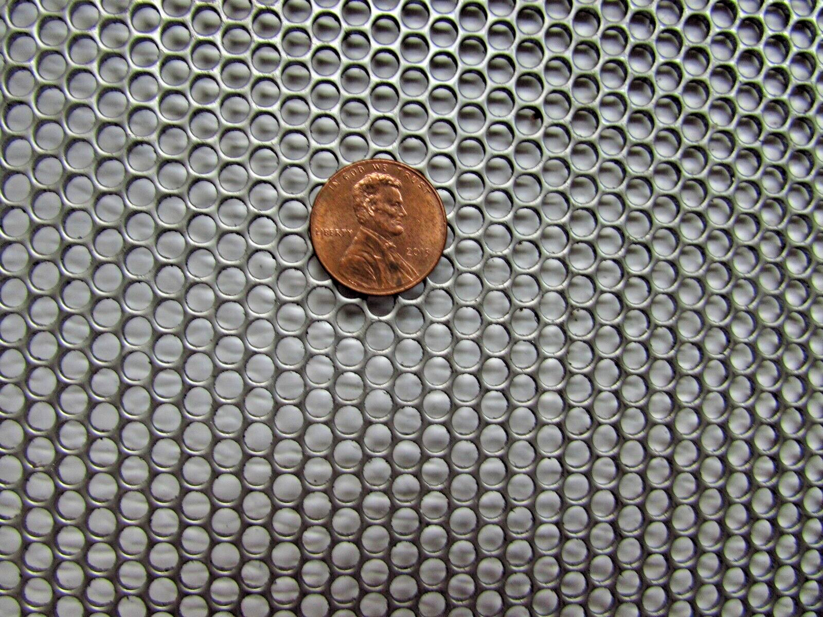 5/32″ HOLES–18 GAUGE– 304 STAINLESS STEEL PERFORATED SHEET– 11″ X 24″