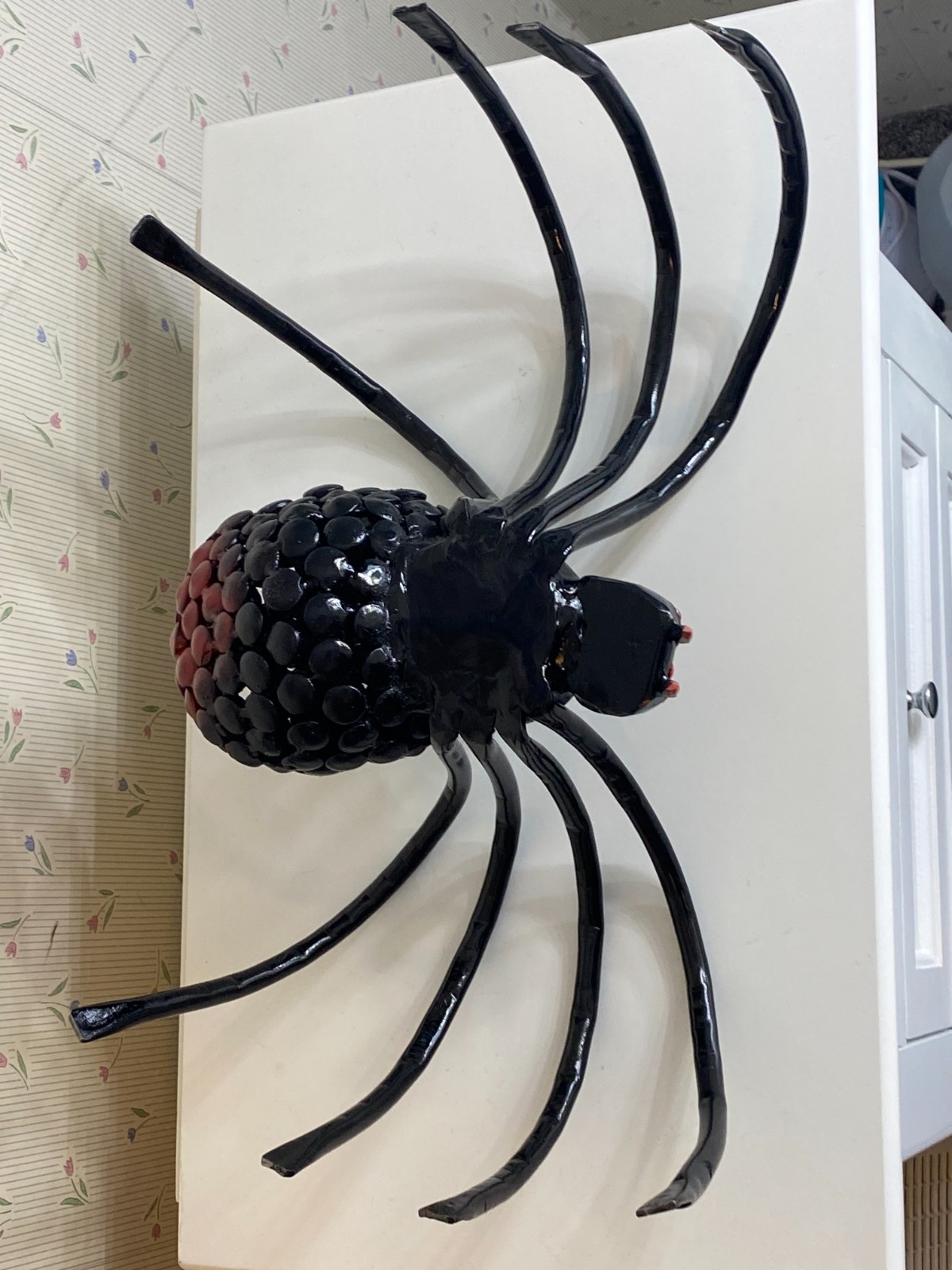 RARE Custom Made Heavy Scrap Metal Spider 16″ x 8 1/2″ x 5 1/2″ (6 Pounds)
