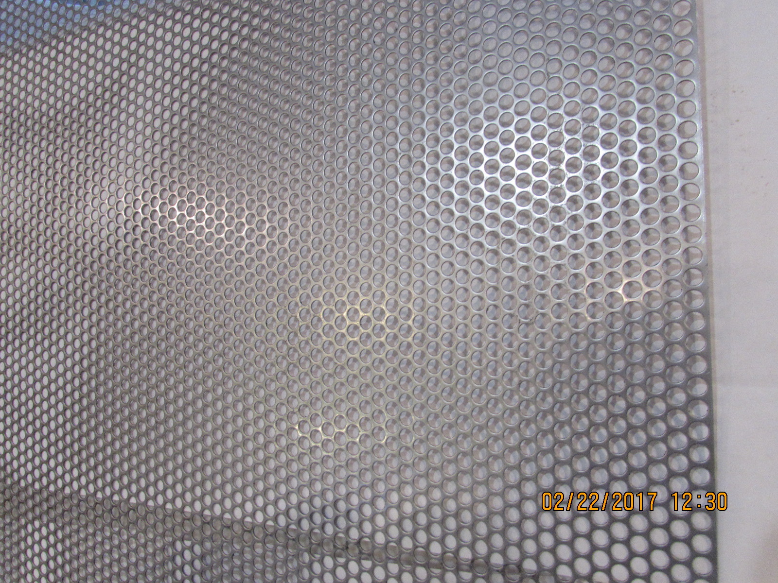 1/4″ HOLES 18 GAUGE CARBON STEEL STEEL PERFORATED SHEET– 12″ X 11-1/4″