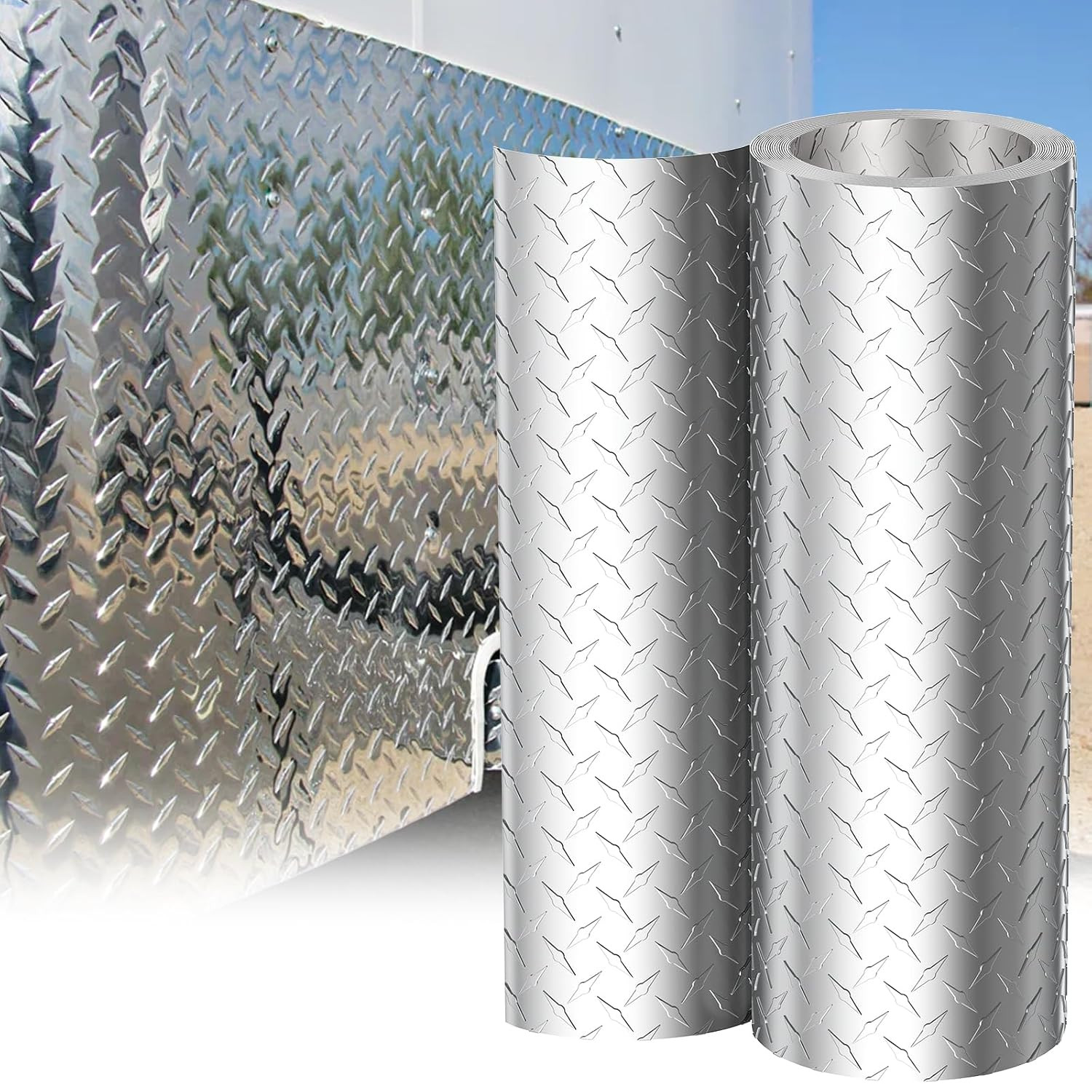 Aluminum Diamond Plate Sheet Metal, Mill Finish Diamond Sheet, Tread Texture Met