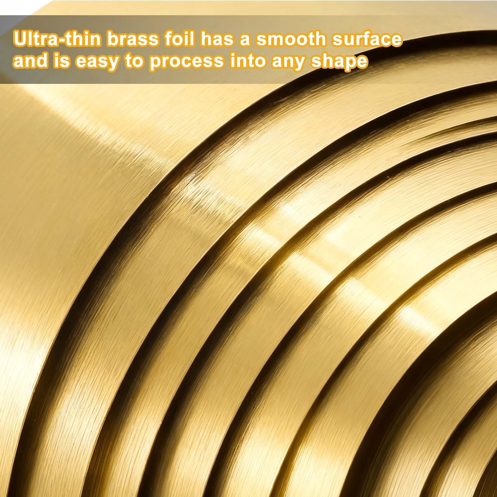Brass Sheet Roll, 0.012 x 0.4 x 39.4 Inch H62 Thin Brass Foil Strip Plate Shim