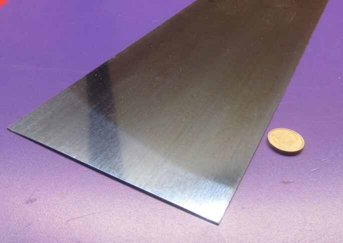 1095 Hard Blue Tempered Spring Steel Shim .010″ Thick x 6.00″ Wide x 12″ Long