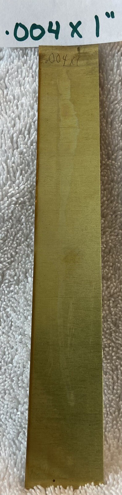 Brass Shim .004 Thick 6″ Wide 1″ long, .004 (6″x1″) Unpolished