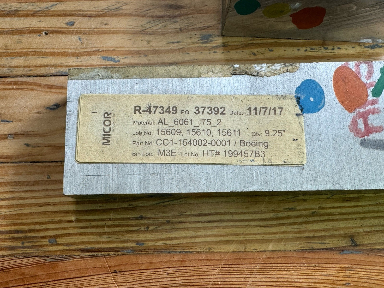 3 PC Lot Aluminum 6061 FLAT BAR 2.25 x 2.5 x 5 , 1.25 x 3.25 , .75 x 2 x 3.25