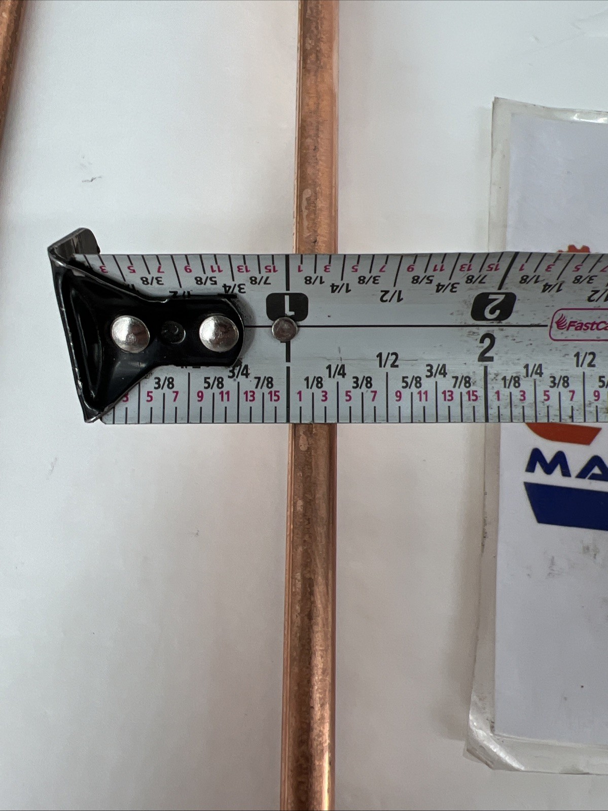 (Lot of 2) Copper Flat Bar 13in Length x 1in Width x 1/4in Thick, 2in 90° Ends