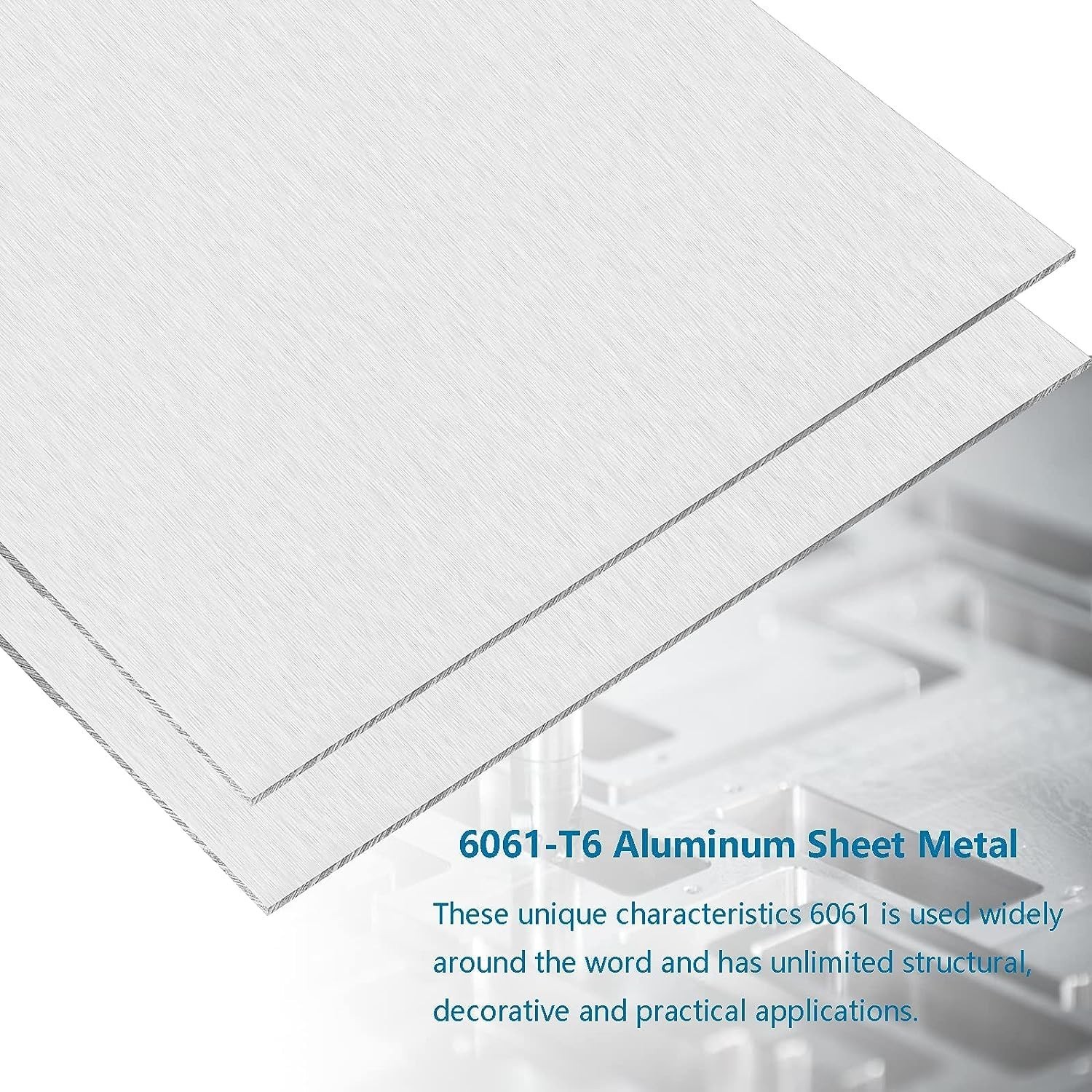 Versatile 6061 Aluminum Plate 8×16, 1/4in for DIY Projects – Corrosion Resistant