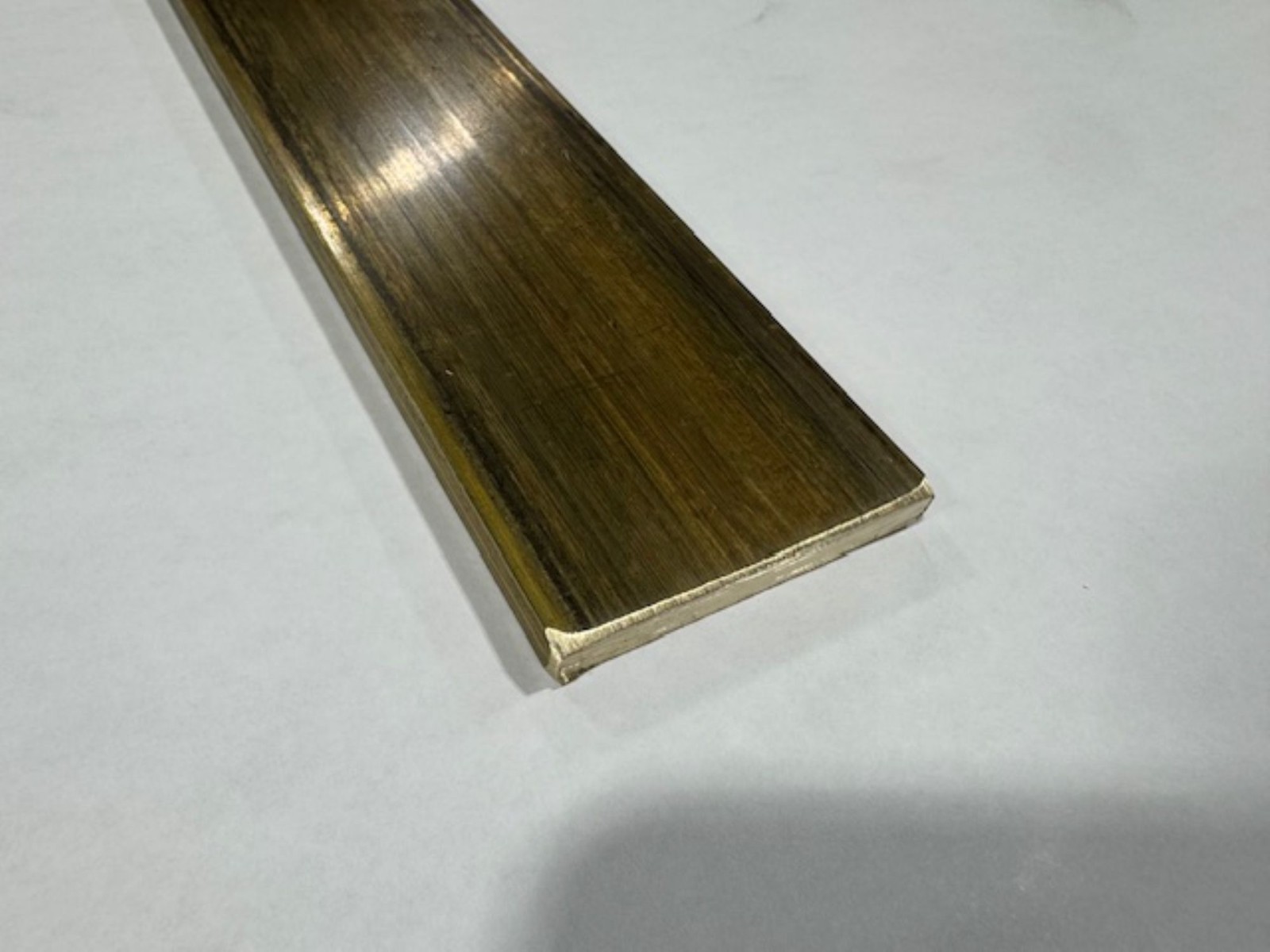 1/4″ x 2″ C360 Brass Flat Bar x 12″ Long, Half Hard, Free Cutting, Mill Stock