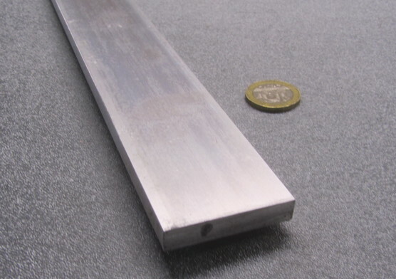 6061 T6 Metric Aluminum Bar, 8mm Thick x 40mm Wide x 3 Ft Length
