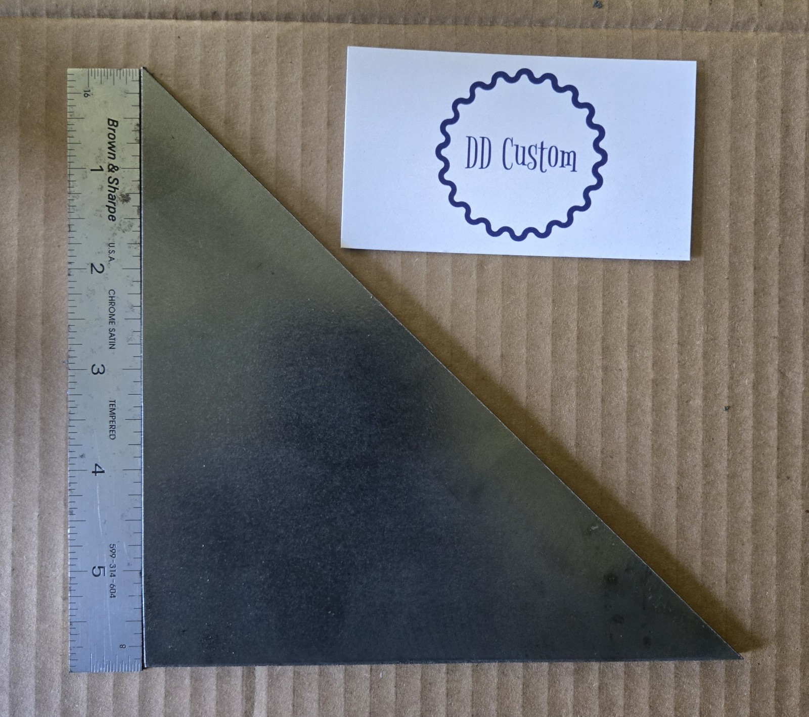Set of 4 Raw steel 6in x 6in triangle gussets