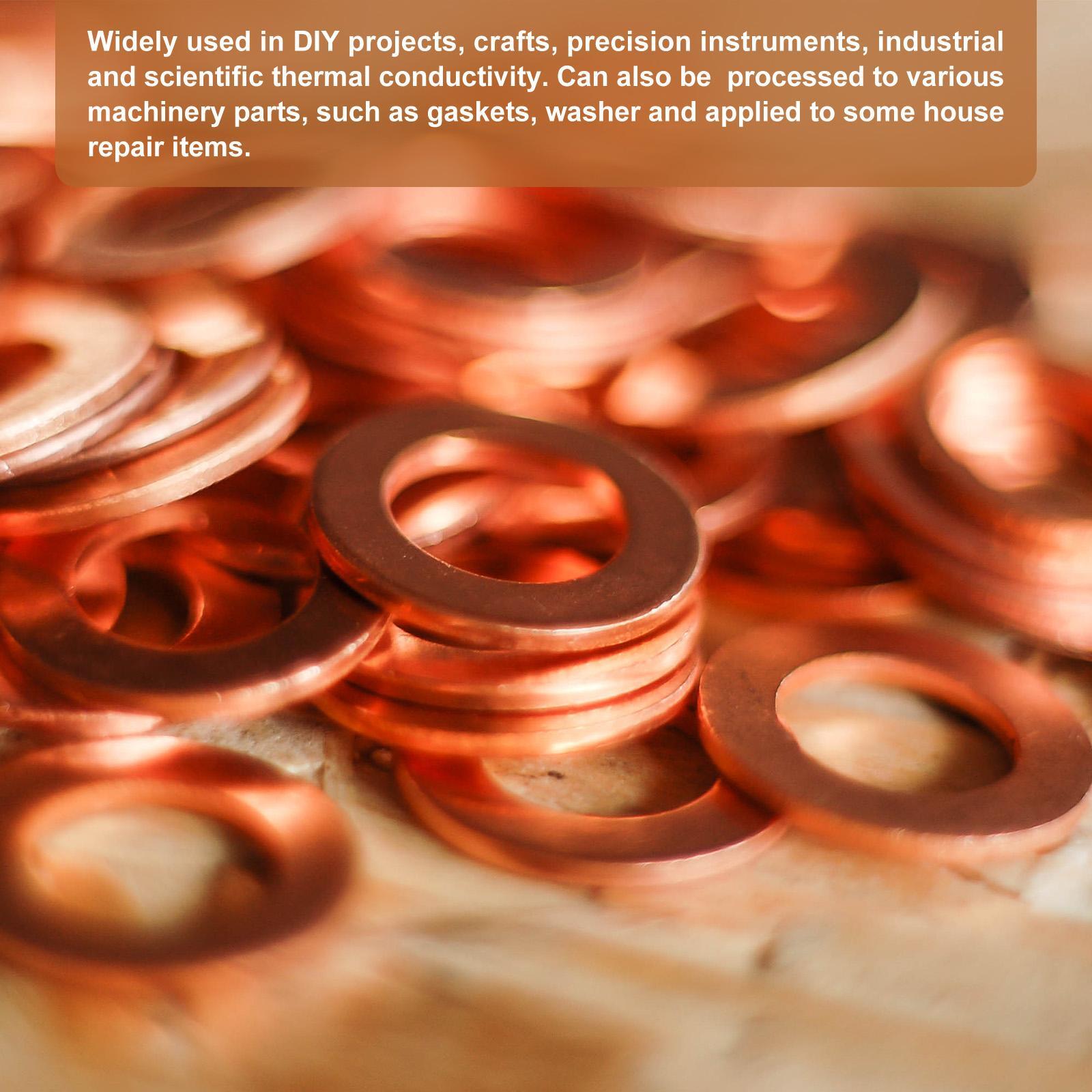 2Pack 1000x50x0.1mm(LxWxT) Pure Copper Sheets Metal Copper Plates