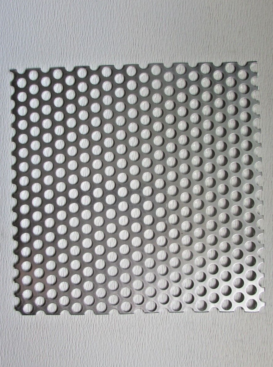 1/2″ HOLE ALUMINUM PERFORATED METAL–12″ X 12″
