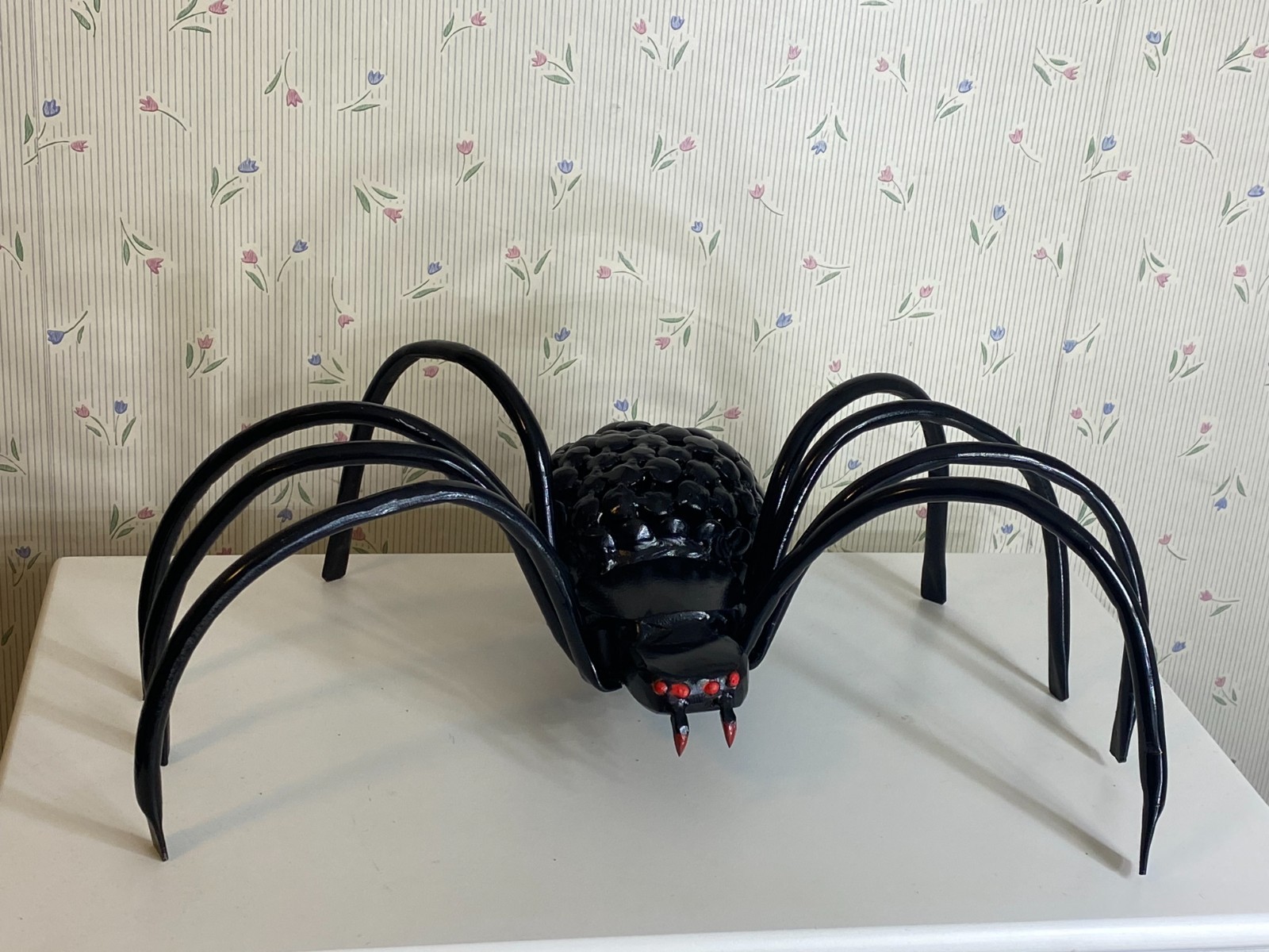 RARE Custom Made Heavy Scrap Metal Spider 16″ x 8 1/2″ x 5 1/2″ (6 Pounds)