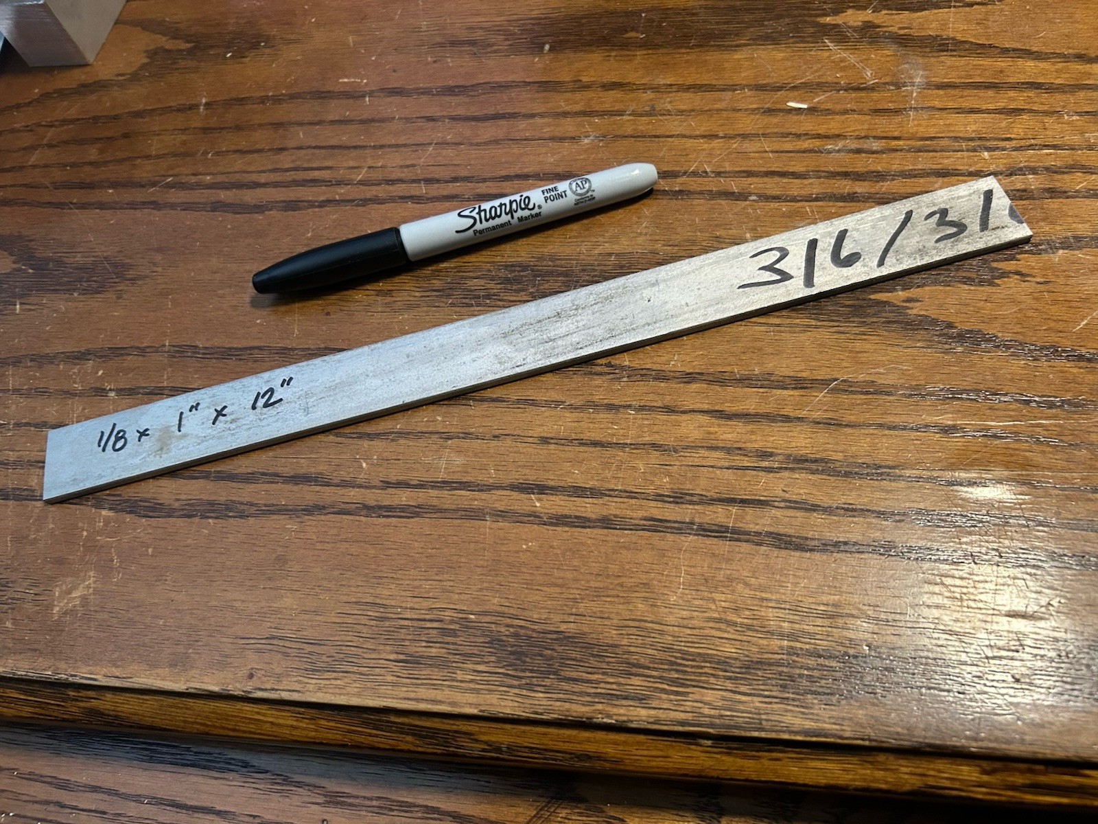 1/8″ x 1″ x 12″ , 316 Stainless Steel Flat Bar