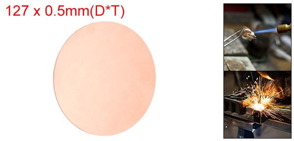 0.02″ Thick 5″ Dia Copper Round Plate C1100 Pure Copper Sheet