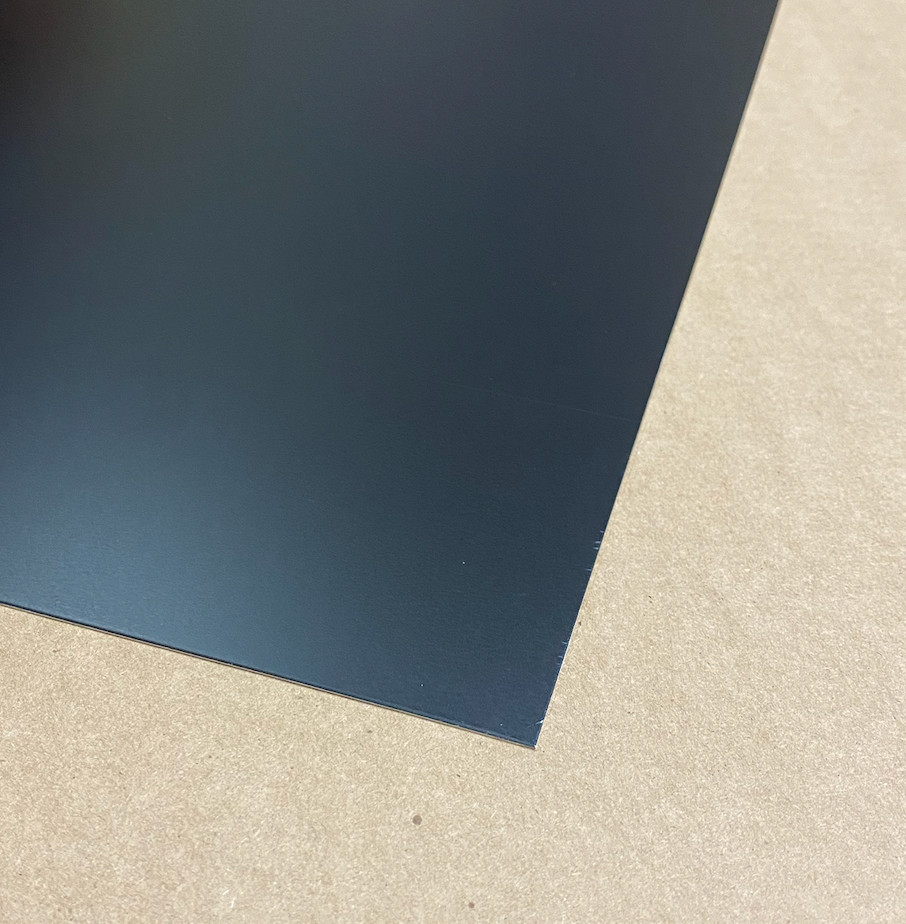 12″ x 96″ MATTE BLACK Aluminum Flat Sheet .030″ Thick, Painted