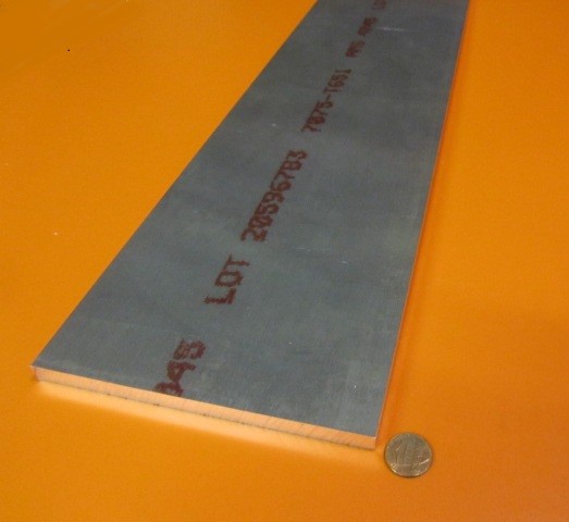 7075 Aluminum Sheet, T651, .375″ (3/8″) Thick x 6″ Width x 12″ Length