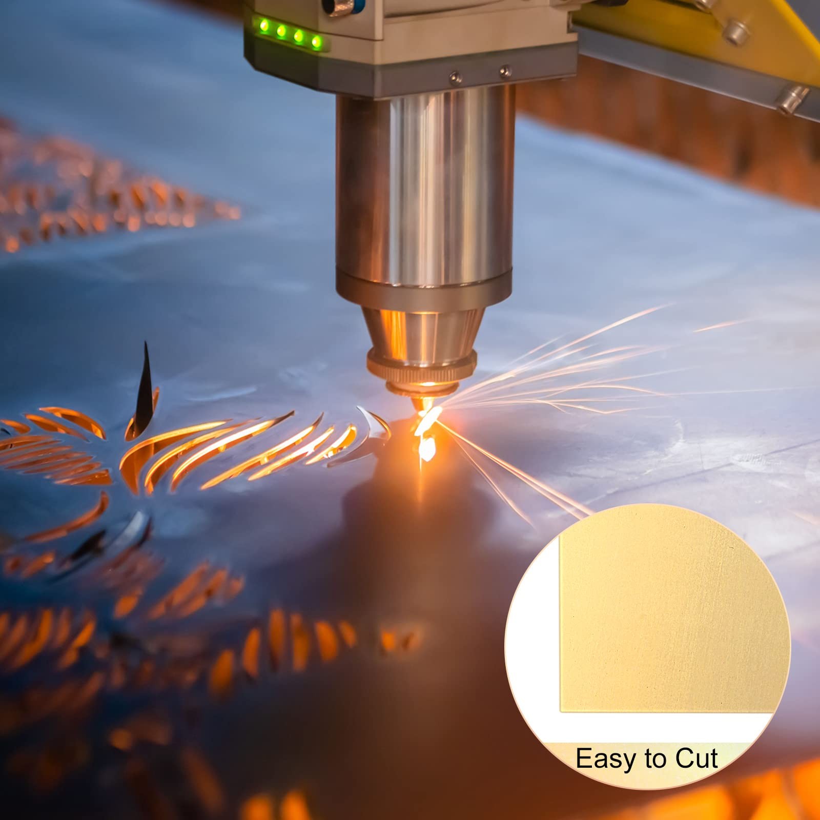 Brass Sheet 20 Gauge 0.8mm Thickness Double Sided Film Crafts 6 PCS 6×6 Inch